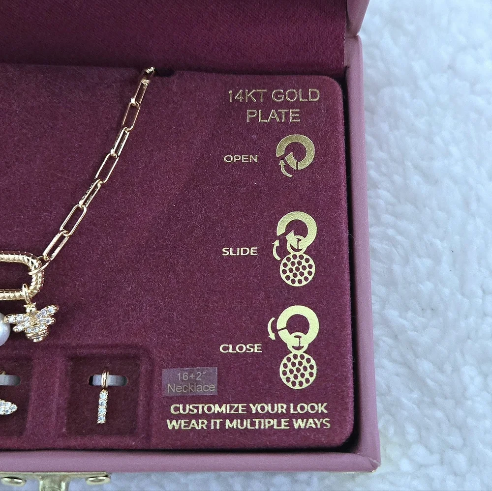 Charm Bar Interchangeable Charms Necklace - NIB - Picture 9 of 16